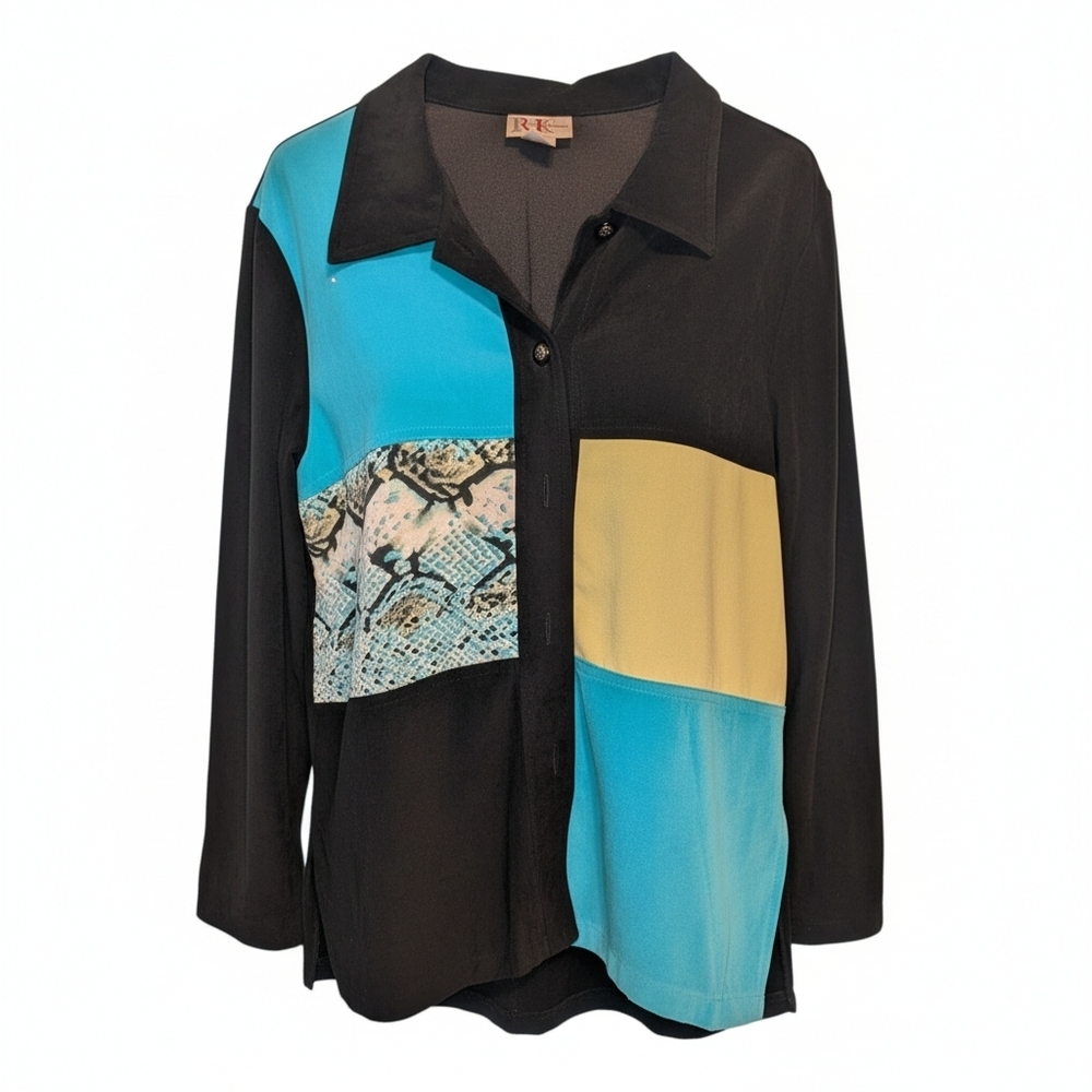 Women's Vibrant Patchwork Blazer - image 1